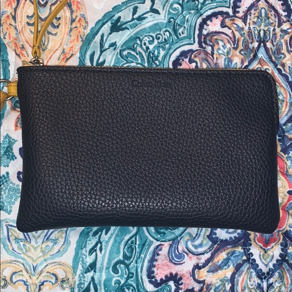 Navy and Yellow Calvin Klein Wallet